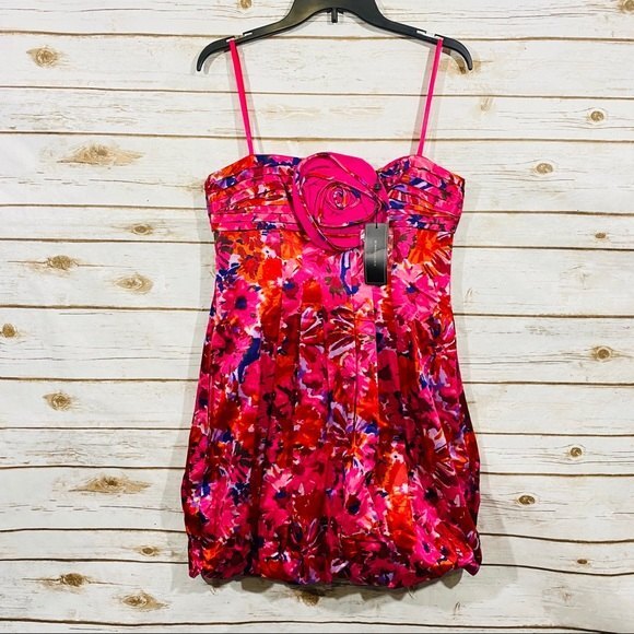 BCBGMaxAzria Begonia Combo Bubble Dress 10 MSRP $298 - Picture 2 of 8